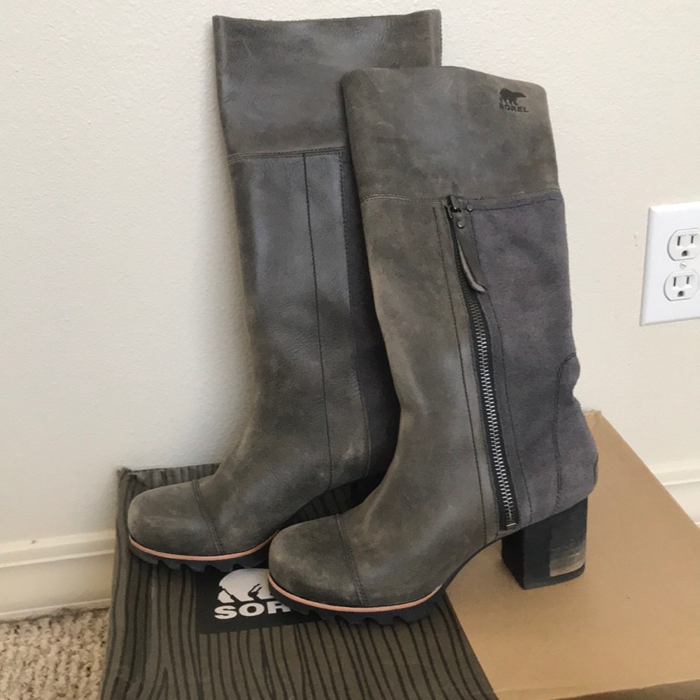 Sorel tall waterproofing leather boots